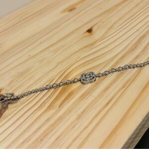 Elegant Silver Bracelet with Floral Design